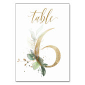 Feuilles de Vert Or Table 6, Numéro de Table (Par défaut)