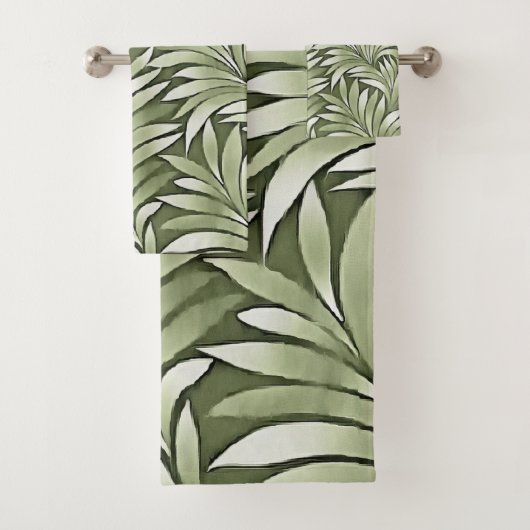Feuilles Décoratives Dans Des Teintes Vert Argenté (En situation)