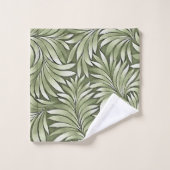 Feuilles Décoratives Dans Des Teintes Vert Argenté (Gant de toilette)