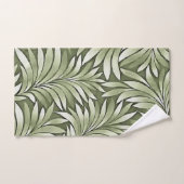 Feuilles Décoratives Dans Des Teintes Vert Argenté (Serviette à main)