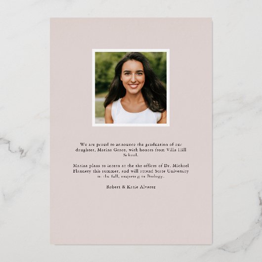 Feuilles déjoués | Faire-part d'obtention d'une li (Verso)