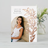 Feuilles déjoués | Faire-part d'obtention d'une li (Debout devant)