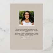 Feuilles déjoués | Faire-part d'obtention d'une li (Verso)