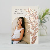 Feuilles déjoués | Faire-part d'obtention d'une li (Debout devant)