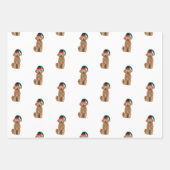 Feuilles d'emballage de Noël de chien et de faune (Devant 2)