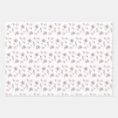 Feuilles d'emballage floral violet aquarelle (Devant)