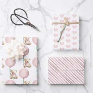 Feuilles d'enveloppement de Baby shower d'ours en