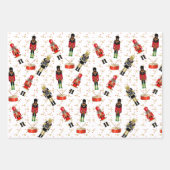 Feuilles d'enveloppement de Noël de Noir (Devant 2)