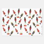 Feuilles d'enveloppement de Noël de Noir (Devant 3)