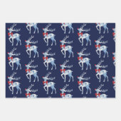 Feuilles d'enveloppement de vacances pour rennes B (Devant)