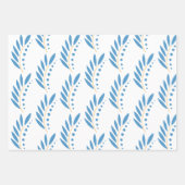 Feuilles d'enveloppement florales bleues et orange (Devant 3)