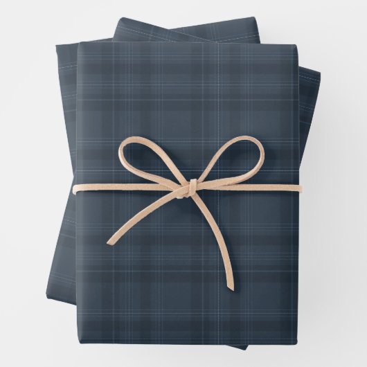 Feuilles d'enveloppement Plaid Festive Blue Flanne (En situation)