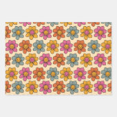 Feuilles d'enveloppement Retro Floral inspirées de (Devant 3)