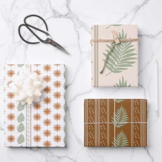 Feuilles d'enveloppes Boho Geo Botanical (Recto)
