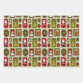 Feuilles d'enveloppes cadeaux de Noël (Devant 3)