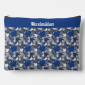 Feuilles d'érable bleu - GRANDE pochette d'accesso (Recto)