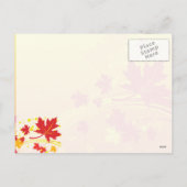 Feuilles d'érable couleurs d'automne carte postale (Dos)