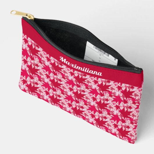 Feuilles d'érable en rose - PETITE pochette d'acce (Ouvrir)