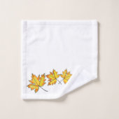 Feuilles d'érable jaune Automne Automne Botanique  (Gant de toilette)