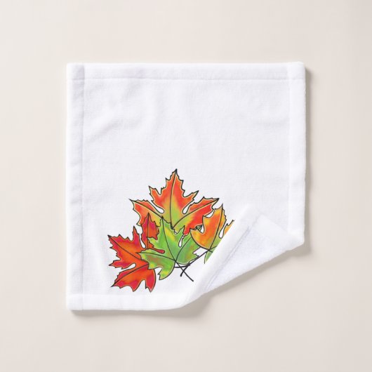 Feuilles d'érable multicolores (Gant de toilette)