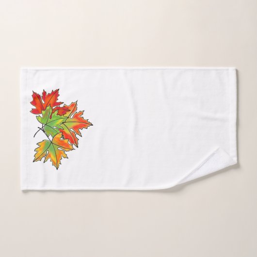 Feuilles d'érable multicolores (Serviette à main)