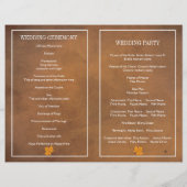 Feuilles d'érable orange sur le programme de maria (Dos)