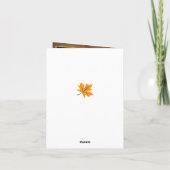 Feuilles d'érable orange sur Merci mariage brun (Dos)