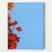 Feuilles d'érable rouges "2026" Fond bleu (Dos)