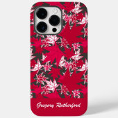Feuilles d'érable rouges sur étui de téléphone en (Verso)