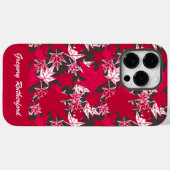 Feuilles d'érable rouges sur étui de téléphone en (Verso (horizontal))