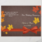 Feuilles d'érable rustique automne bi pli programm (Devant)