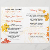 Feuilles d'érable rustique automne bi pli programm (Dos)