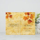 Feuilles d'érable rustique automne bi pli programm (Debout devant)