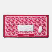 Feuilles d'érable sur fond rose (Clavier et souris)