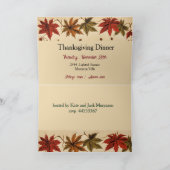 feuilles d'érable vintage - invitation de Thanksgi (Intérieur)