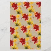 feuilles d'érable vintages - feuille de papier du (Dos)