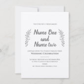 Feuilles dessinés au crayon et faire-part de maria (Devant)