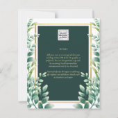 Feuilles d'Eucalyptus OR MARIAGE CODE QR INVITATIO (Dos)