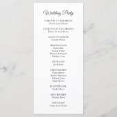 Feuilles d'eucalyptus verts. Programme de mariage  (Dos)