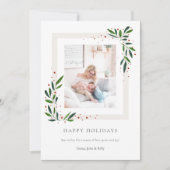 Feuilles d'hiver Joyeux Carte photo de vacances (Devant)