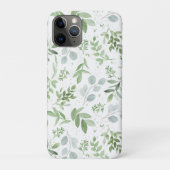 Feuilles d'IPhone 11 Pro Coque Houndstooth Eucalyp (Dos)