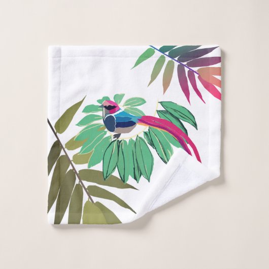 Feuilles d'oiseaux (Gant de toilette)