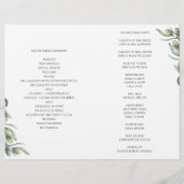 Feuilles d'olive. Programme de mariage italien pli (Dos)