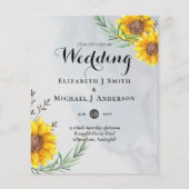 Feuilles d'Olivier Tournesols Mariage Rustique (Devant)