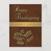 Feuilles d'or bon thanksgiving - Carte postale (Devant)
