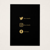 Feuilles d'or, carte d'affichage d'oreille (Dos)