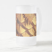 Feuilles d'or Frosted 16 oz de verre givré Mug (Devant droit)