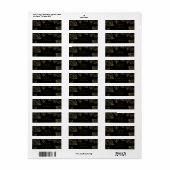 Feuilles d'or sur Étiquettes Black Elegant (Feuille entière)