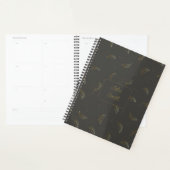 Feuilles d'or sur le script de motif Floral Black_ (Devant avec enveloppe)