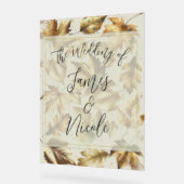 Feuilles dorées beige amande glamour mariage d'aut (Angle)
